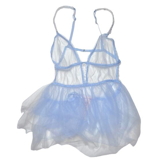 Victoria's Secret Very Sexy Glitter Twinkle Tulle Apron and Panty Set Size Small - Picture 9 of 9